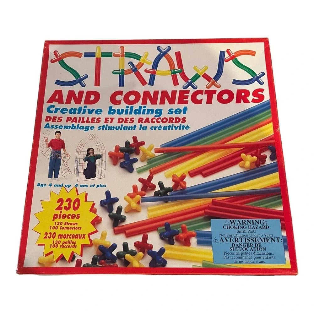 1998 Roylco Straws & Connectors Building Set 230 Piece COMPLETE STEM #6085
